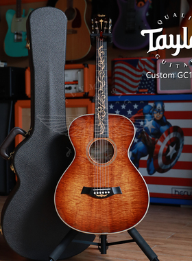 飞琴行 Taylor泰莱 Custom GC12 Fret Koa相思木 全单民谣木吉他