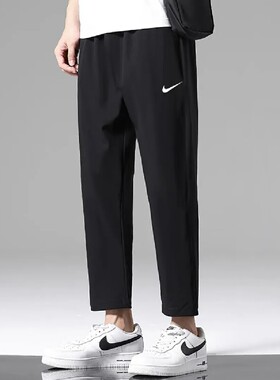 Nike耐克男子长裤夏季新薄款速干宽松直筒运动透气裤子FB7491-010