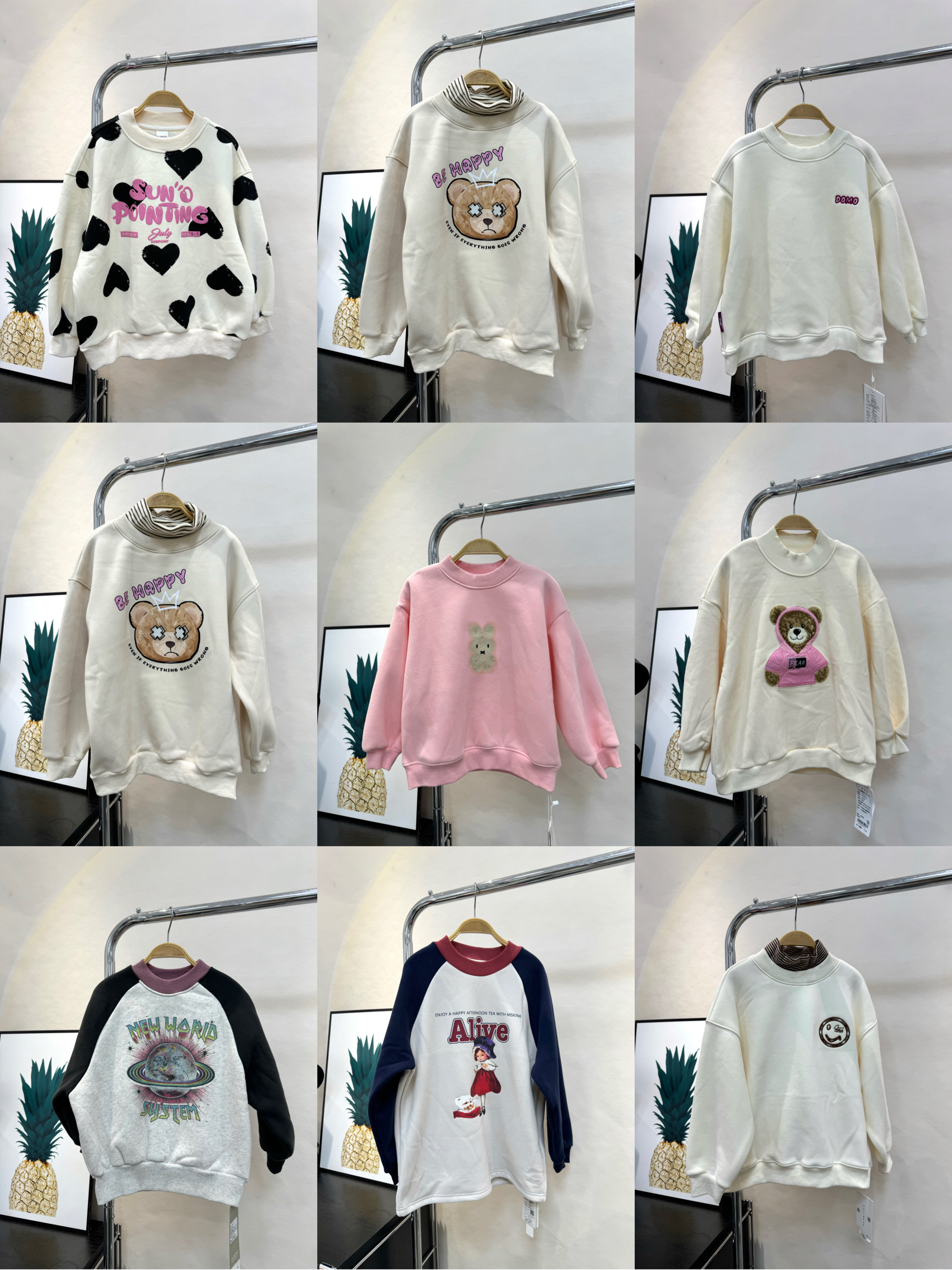 实体店2023木瓜汁童乐鱼乔贝乐等品牌断码男女童加绒卫衣中大童