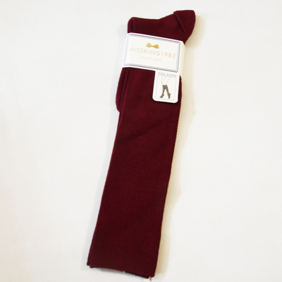 新品MISSKING1983学院风春秋冬季纯棉抽条小腿中筒袜子筒35CM
