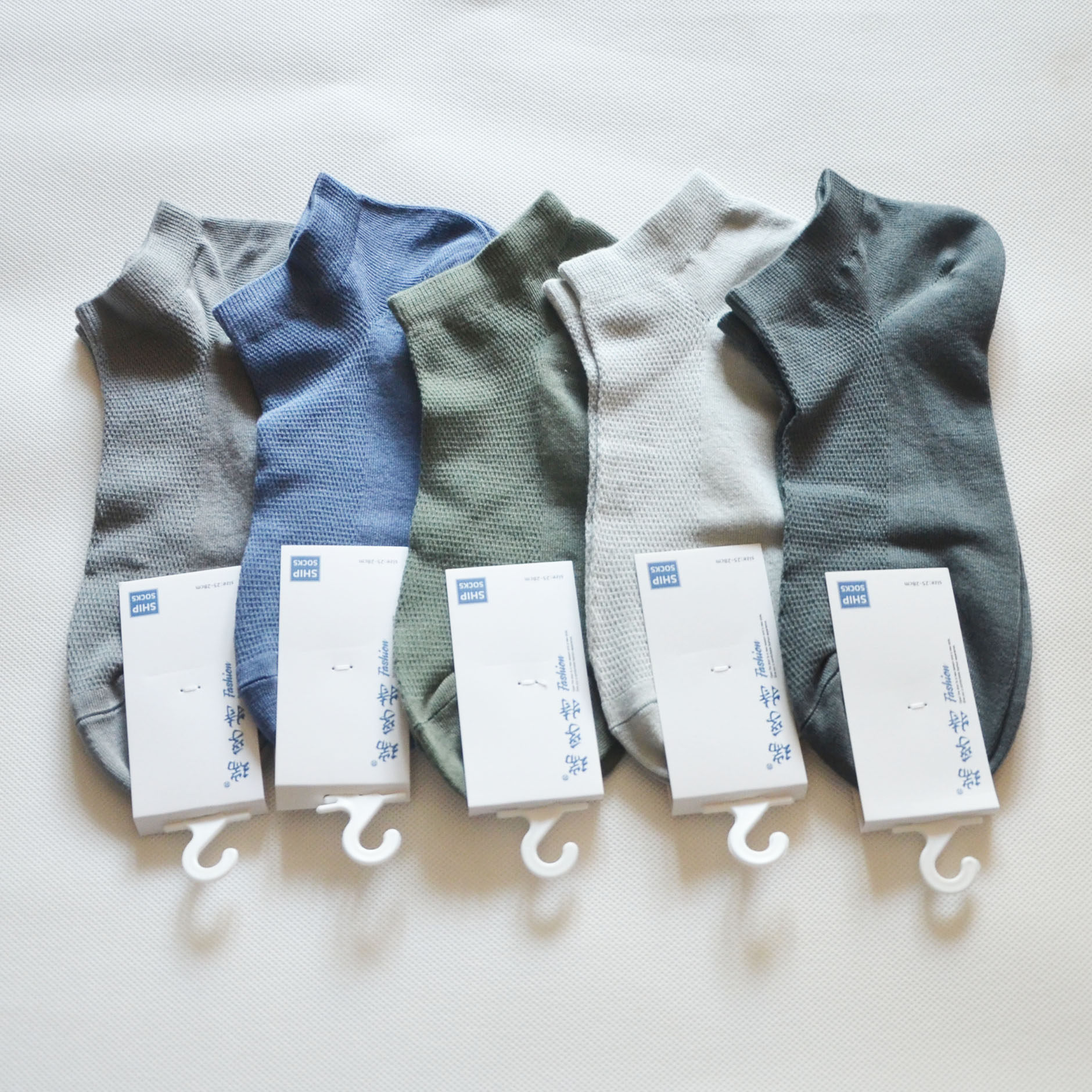 特价夏天季男士人薄款瑞孚特半网运动款舒适透气纯色短筒船袜子