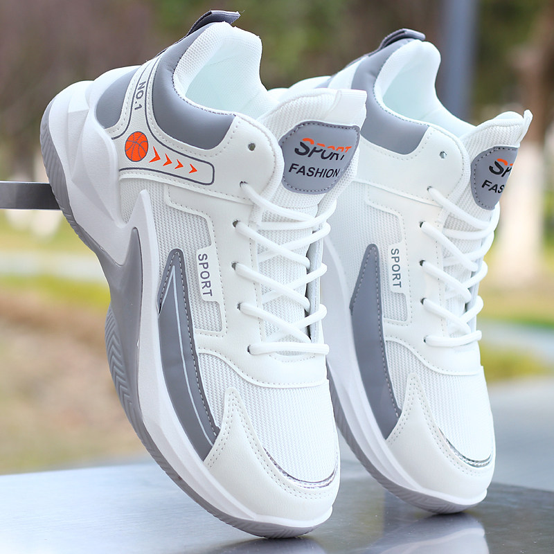 国货品牌篮球2026春夏季高帮休闲男鞋透气网面鞋男运动白色跑步鞋