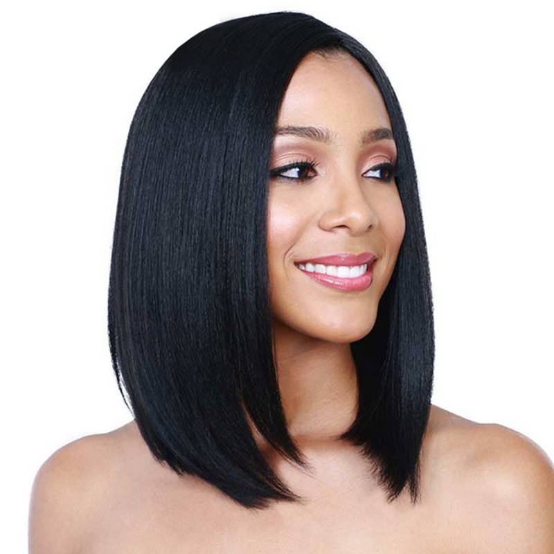 Black Bob Synthetic Hair Short Wigs Bob Straight HairBob假发