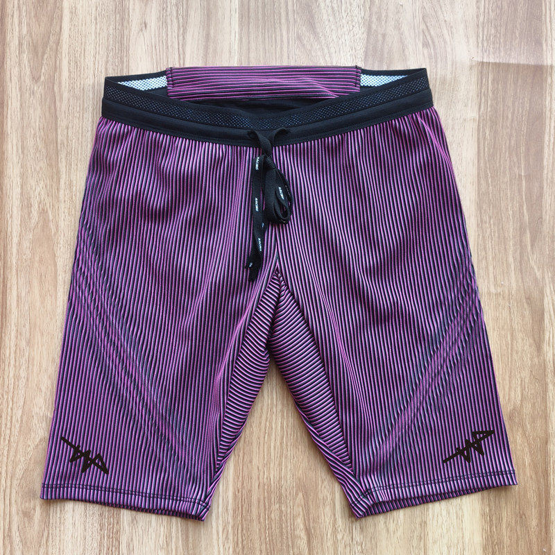 thumbnail for Embossed Ribbed Vest Zipper Flap Pocket Pants Men's Marathon Track and Field Joint Five-Point Shorts Tights Can Be Ordered with Logo