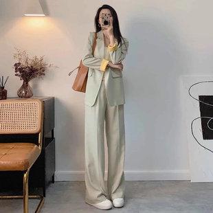 西装 小个子减龄衬衫 时尚 高冷女神套装 女两件套 休闲套装 春夏新款