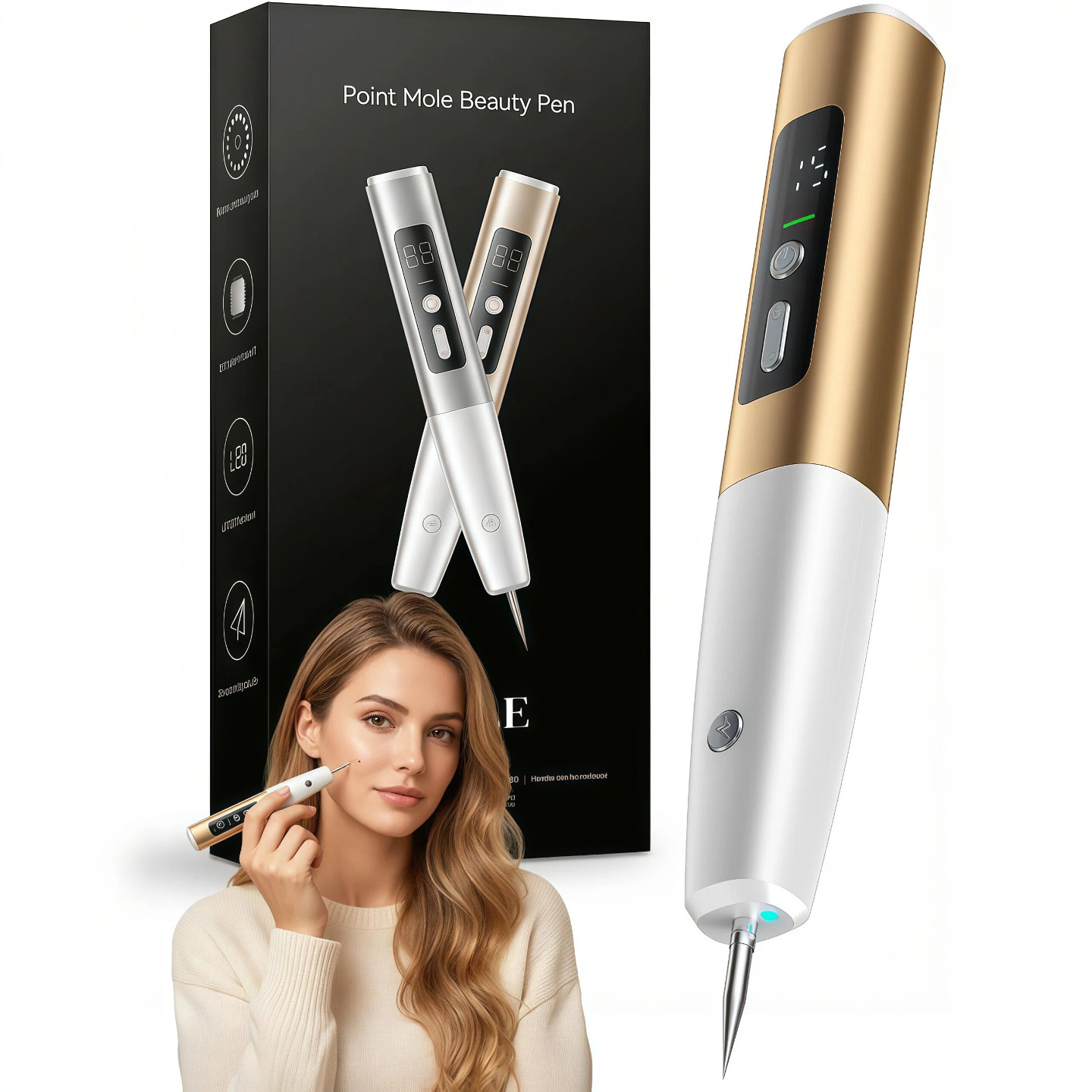 美容院专用小白点斑笔扫斑扫痣笔点疣笔扁平疣仪器点痦子美容笔