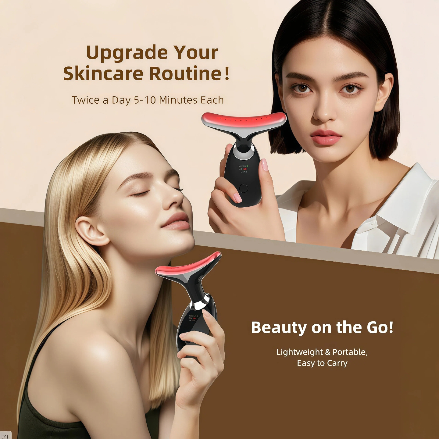 女士小海豚电动按摩加热导入仪器