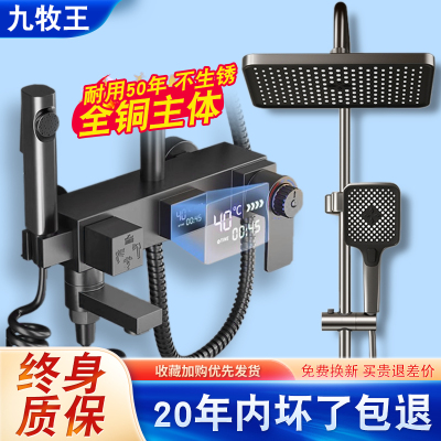 九牧王JMNW全铜恒温花洒套装家用