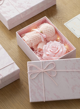 粉色蓝色礼盒空盒子生日礼物盒精美小礼品盒围巾包装盒惊喜伴手礼