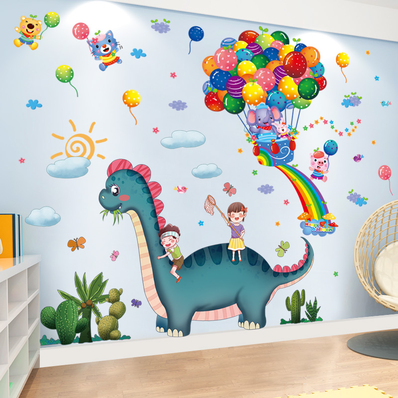 儿童房卧室装饰品房间布置墙面贴纸墙贴画墙纸自粘男孩卡通3D立体