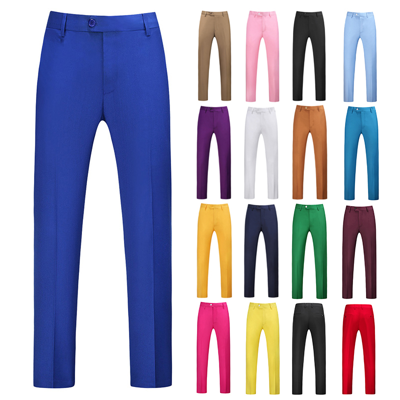 220斤歐洲站彩色職業裝休閑褲男