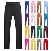 韩版 修身 休闲裤 西装 小直筒薄款 裤 工装 春秋男士 工作服商务黑色西裤