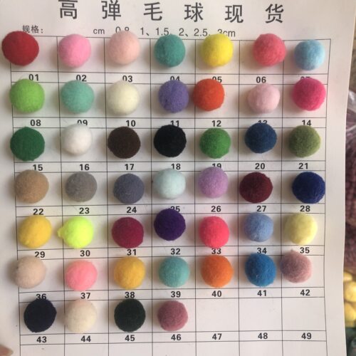 高弹丝球8-30mm高档毛球高弹球