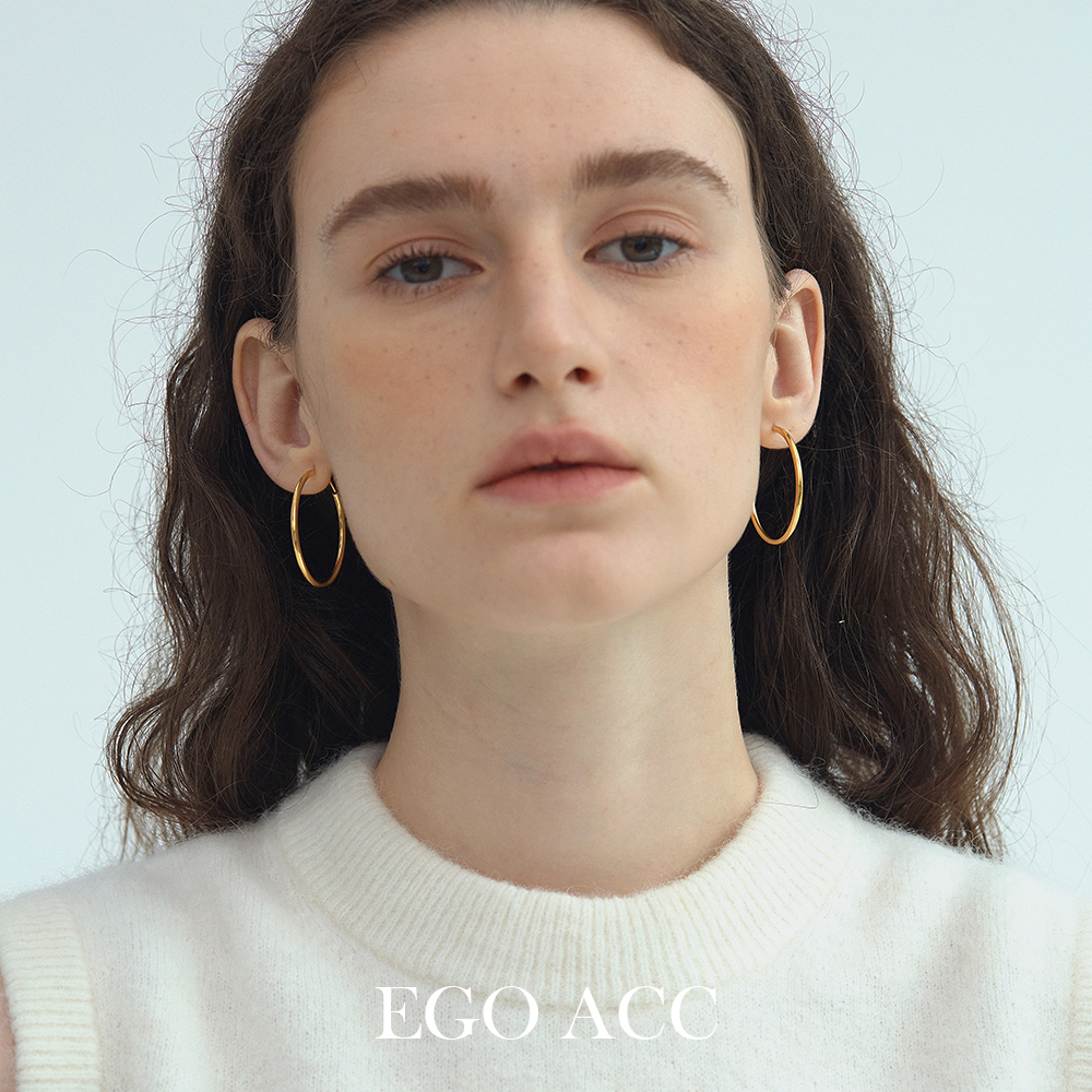 EGO简约高级感ins风素圈耳环