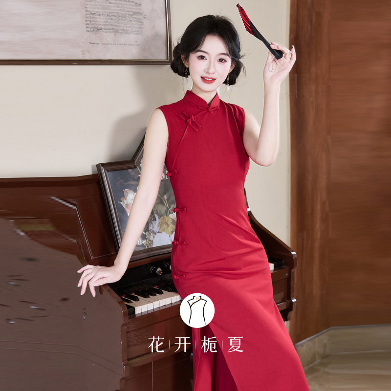 新中式红色无袖旗袍优雅气质长款红色新娘敬酒服订婚连衣裙1/25,女装/女士精品,旗袍,淘宝优惠券,粉丝福利购,淘宝优惠卷