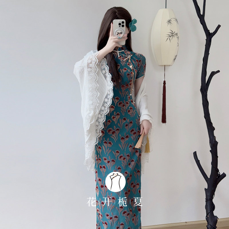 新中式改良旗袍女夏薄款年轻款少女高级感风情万种掐腰连衣裙7/28,女装/女士精品,旗袍,淘宝优惠券,粉丝福利购,淘宝优惠卷