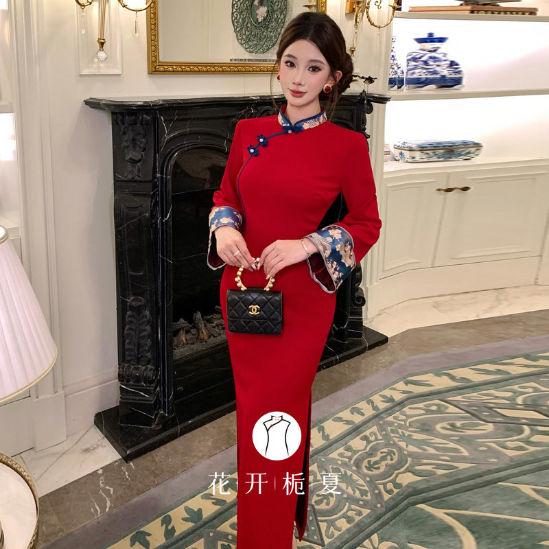 新中式红色旗袍2025冬季加绒加厚国风新娘敬酒服结婚礼服12/15,女装/女士精品,旗袍,淘宝优惠券,粉丝福利购,淘宝优惠卷