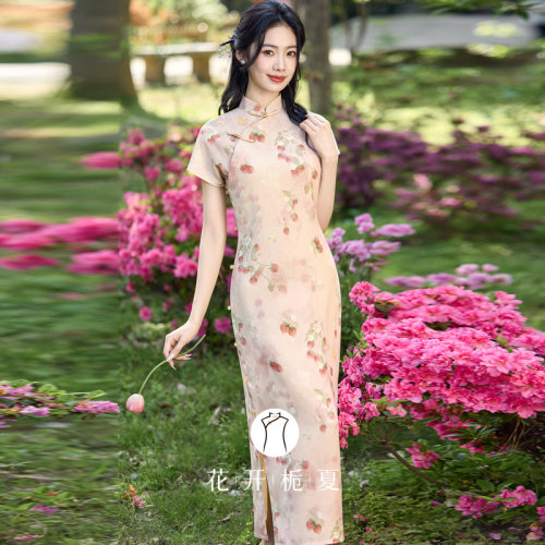 绝美气质古法全开襟旗袍