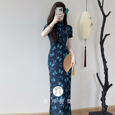 老上海复古风长款旗袍