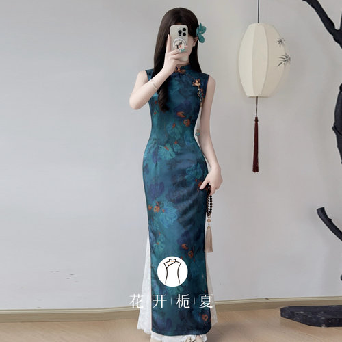 新中式老上海修身显瘦无袖旗袍