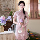 新款 新中式 改良年轻款 小个子粉色旗袍2025夏季 少女连衣裙6
