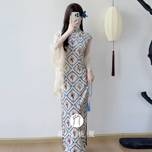 绝美气质初夏巨好看连衣裙2 复古港工修身 显白丝绒旗袍新中式