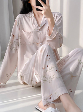 高级感夏季新款棉绸睡衣女开衫