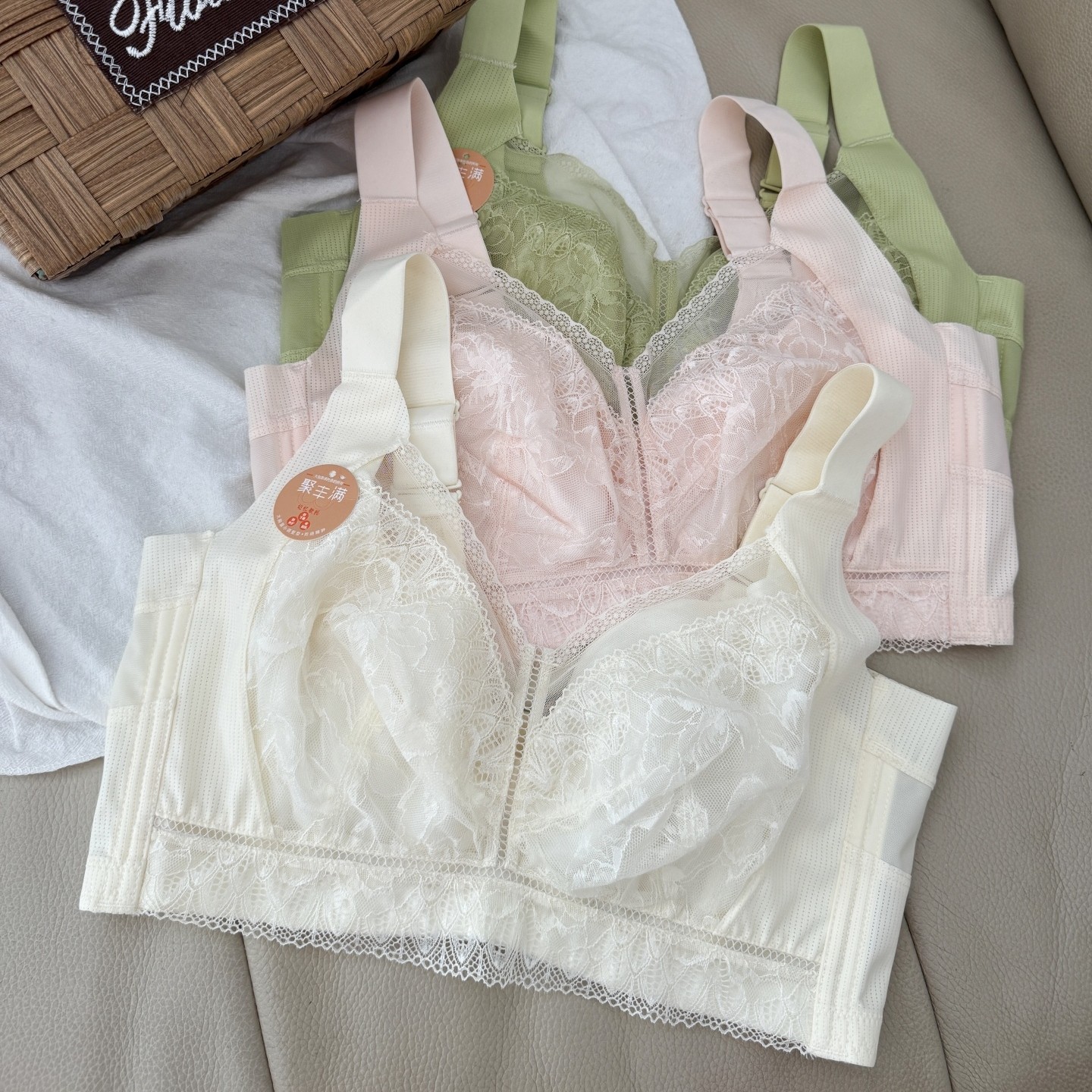 全罩杯软钢圈全棉内杯亲肤内衣