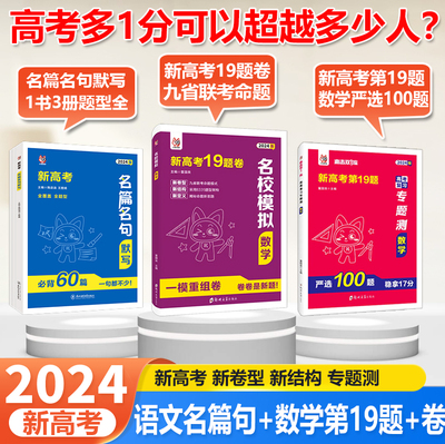 2024新高考数学19题卷模拟卷九省联考数学第19题专题测名篇名句默写 五年真题高三一二轮总复习一模重组数学试卷改革19题冲刺试卷