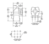 Американский переключатель ротационного набора C & K 1-3 Вертикальный 4-Gear Переключатель 7*7 Небольшой громкий вращение переключатель
