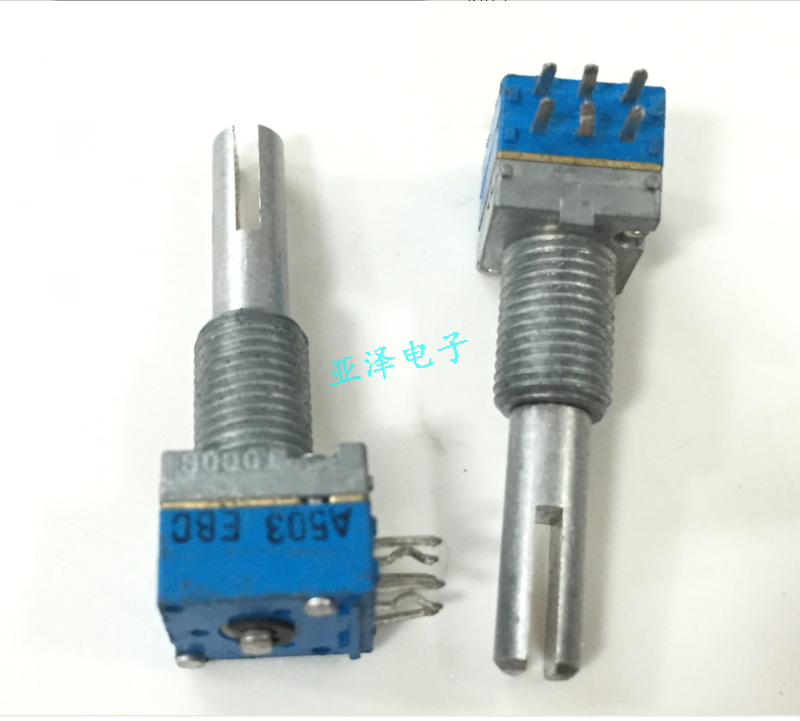 进口TOCOS日本09型精密电位器双联A50K开叉轴25MM双联音量电位器