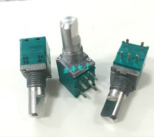 日本ALPS阿尔卑斯RK097精密电位器单联带开关B10K轴长15MM