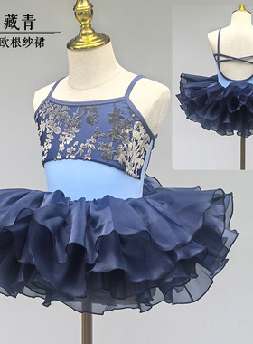 女童练功服烧花绒连体服中国舞