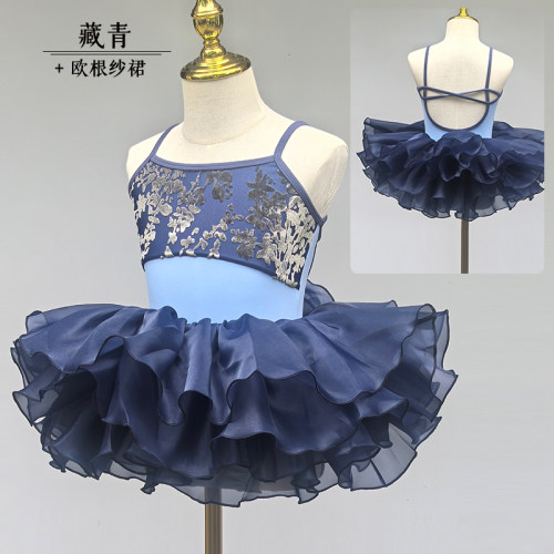 女童练功服烧花绒连体服中国舞