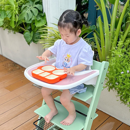 光面硅胶餐垫适用stokke成长椅餐盘专用防水防油耐高温软桌垫配件