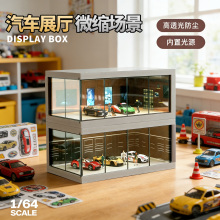 收藏家1比64场景模型微缩汽车玩具展示盒人物摆件微景观手办布景