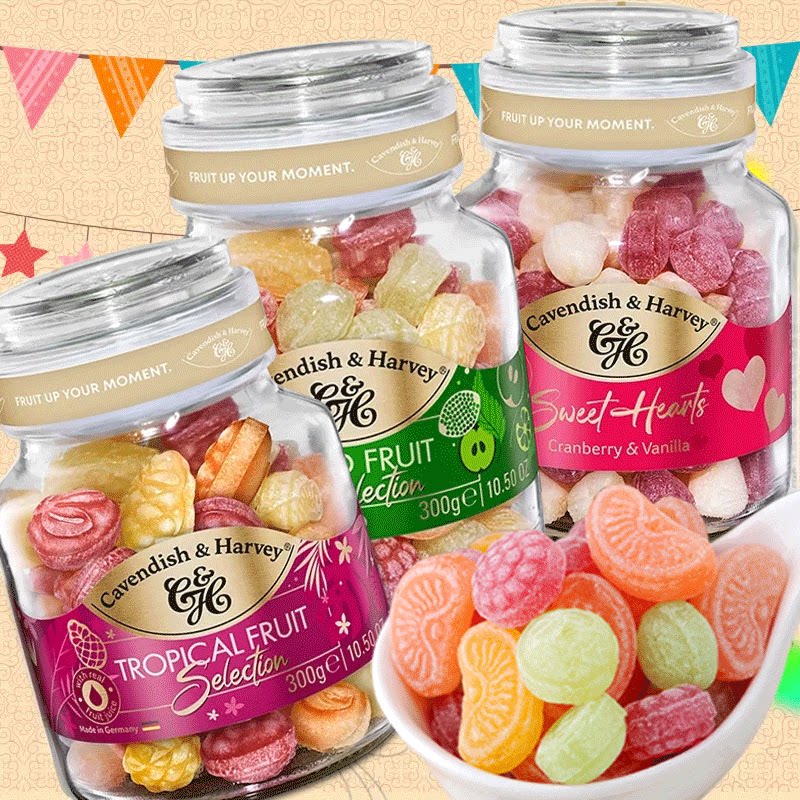 德国糖果进口嘉云糖嘉云混合水果糖硬糖礼盒装送女友女神女生礼物