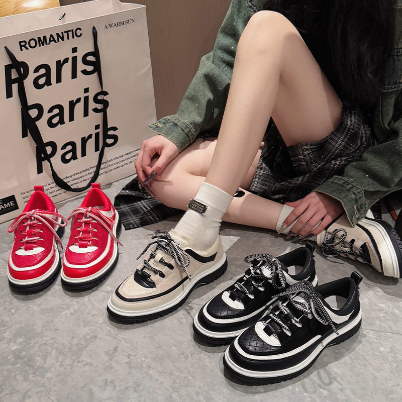 小香风厚底熊猫老爹鞋女2025春季新款时尚增高运动鞋休闲鞋女百搭,女鞋,时尚休闲鞋,淘宝优惠券,粉丝福利购,淘宝优惠卷
