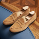 平底轻便手工乐福鞋 透气百搭一脚蹬懒人男鞋 乐福鞋 反绒磨砂男士