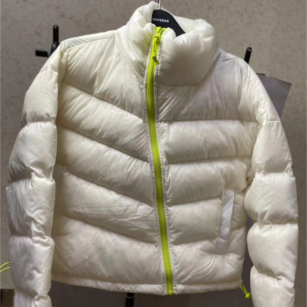 匡威congverse羽绒服冬装偏薄短款女斜拉链高领 休闲10022766-A01