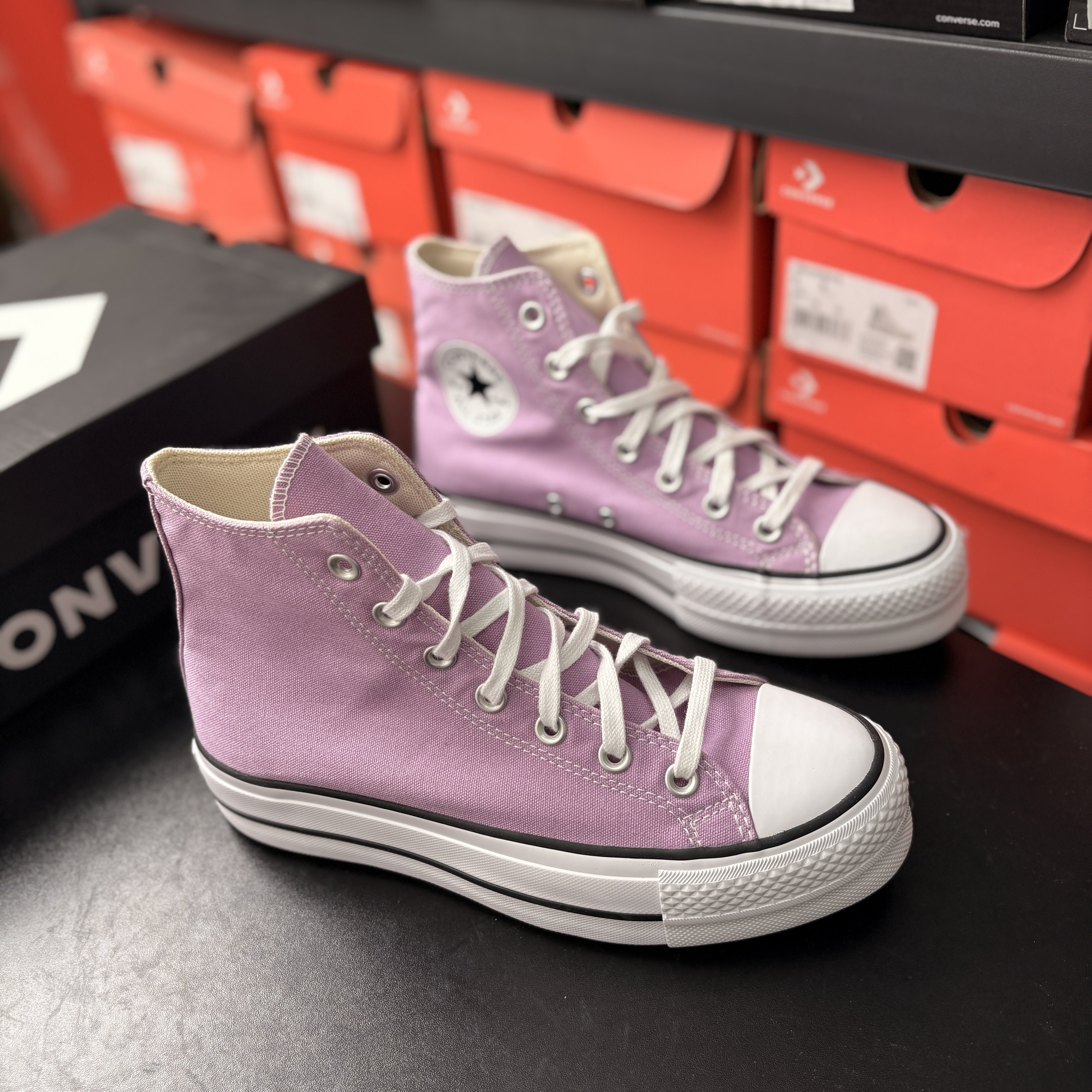 匡威all star Lift 松糕高帮女帆布鞋纯色A09392c a10645 a10646