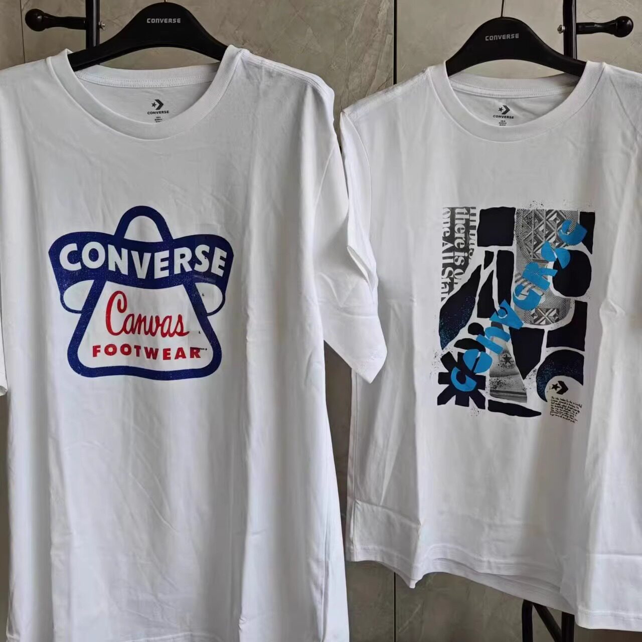 匡威时尚字母印花白色纯棉