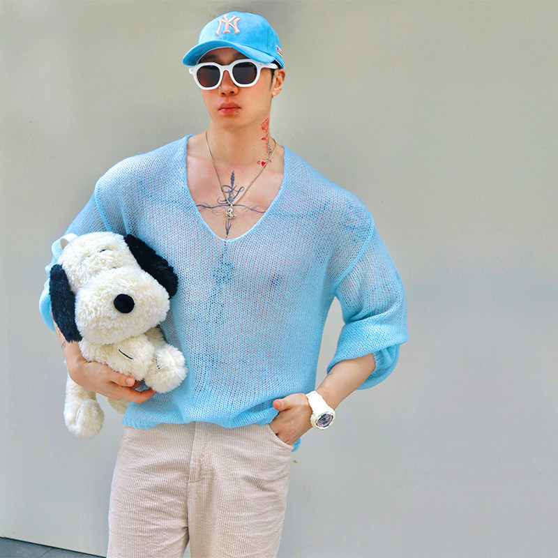 BUDDYBODY镂空马海毛V领