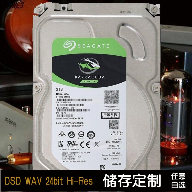 DSD 无损音乐 硬盘 WAV 24bit Hi-Res HiFi高码率音源 包邮发顺丰