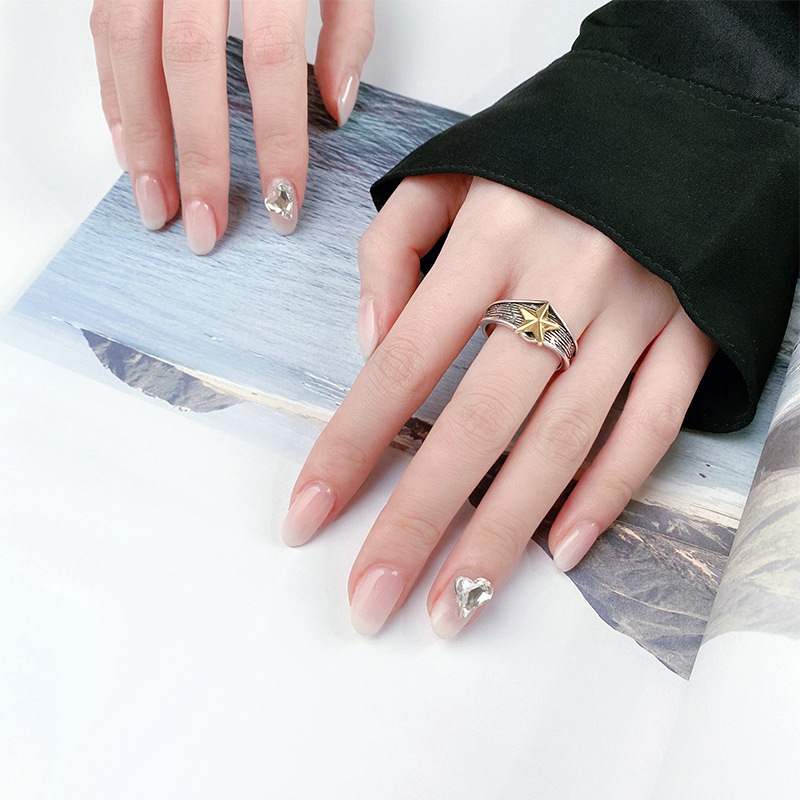 五角星满天戒指组合男女