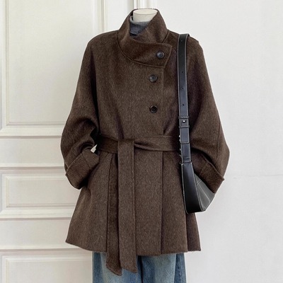 高级感双面呢子大衣女款毛呢外套