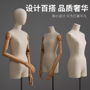 服装店模特道具半身人偶台韩版锁骨小胸橱窗展示架带头女模特架子