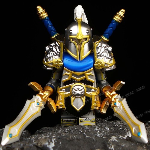 适用于乐高魔兽世界第七军团暴风城联盟古代士兵战士积木人仔玩具