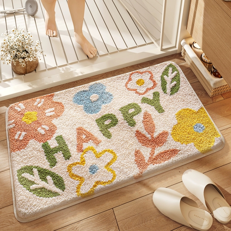 大江地垫小清新植绒浴室脚垫家用