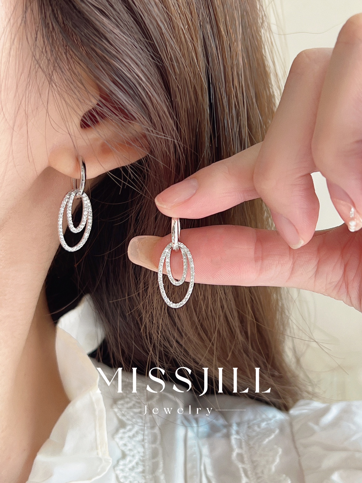MISSJILL·繁星双轨｜高级小众设计精致通体925纯银多戴耳圈耳环